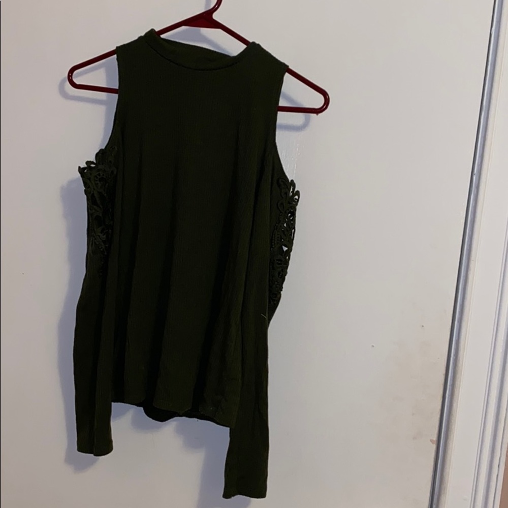 Charlotte Russe green long sleeve shirt